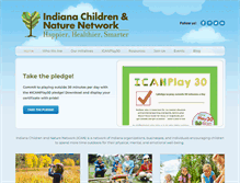 Tablet Screenshot of indianachildrenandnature.org